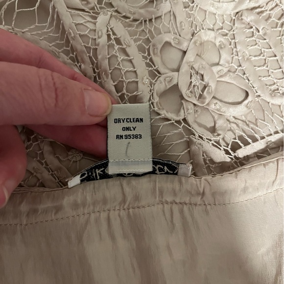 Silken Poetry Silk Handmade Crochet Beaded Maxi Skirt & Blouse Set M-L - Picture 11 of 13